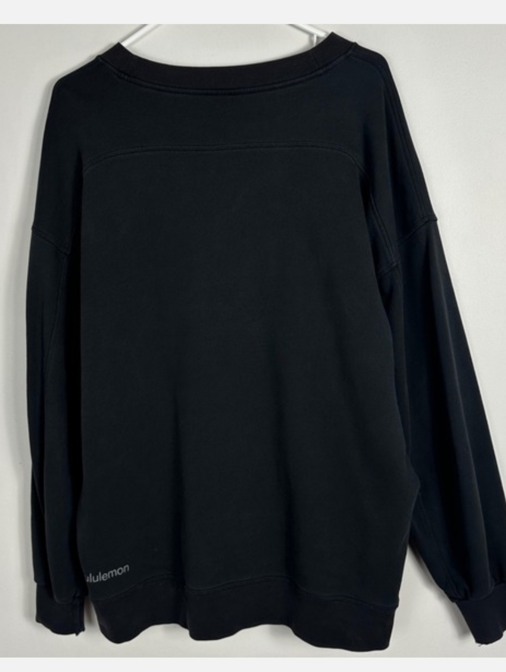 Lululemon Perfectly Oversized Crew Neck Sweatshirt Black Womens Size 12 🍋